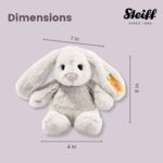 Steiff Hoppie Hase 18 cm hellgrau, Plüschtier Hase mit Schlappohren, Soft Cuddly Friends, flauschiges Stofftier Kuscheln - Image 2