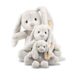 Steiff Hoppie Hase 18 cm hellgrau, Plüschtier Hase mit Schlappohren, Soft Cuddly Friends, flauschiges Stofftier Kuscheln - Image 5