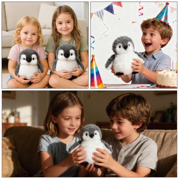 JcvPot Pinguin Kuscheltier, Weiches Stofftier Für Kinder Und Babys, Kuscheltier Pinguin Plüschtier  Plüschtier - Image 3