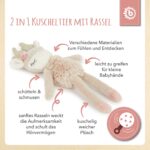 Bieco Kuscheltier Reh Ella mit Rassel | Baby Kuscheltier ab 0 Monate Stofftier Baby Plüschtier Reh r - Image 6